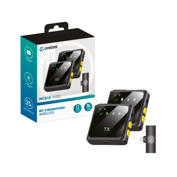 KIT 2 MICROFONES WIRELESS MC818 - Imagem 2